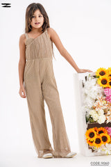 Girls Pleated Wide-Leg Soiree Jumpsuit