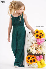 Girls Pleated Wide-Leg Soiree Jumpsuit