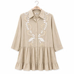 Load image into Gallery viewer, Embroidered Sleeve Mini Dress
