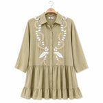 Load image into Gallery viewer, Embroidered Sleeve Mini Dress