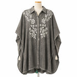 Load image into Gallery viewer, Floral Embroidered Poncho