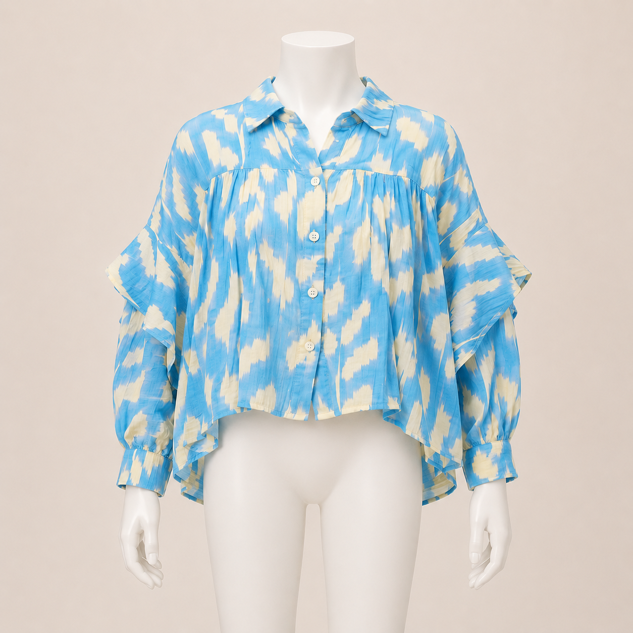 Wild Print Tie Shirt