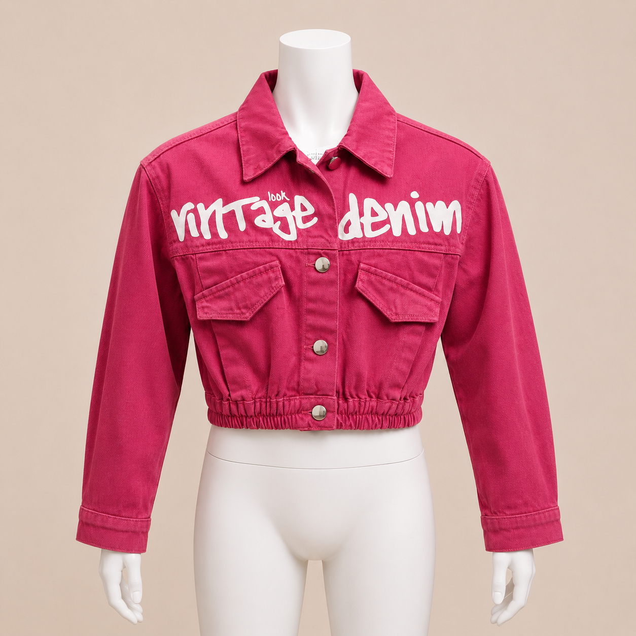 Kids Printed Gabardine Jacket