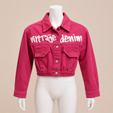 Kids Printed Gabardine Jacket