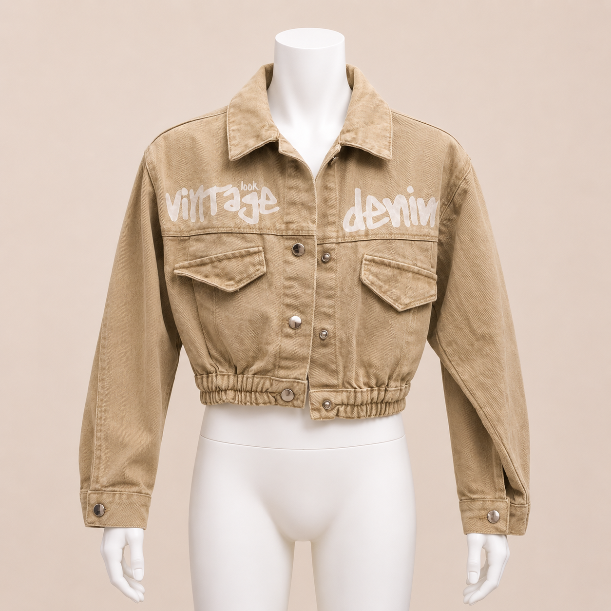 Kids Printed Gabardine Jacket