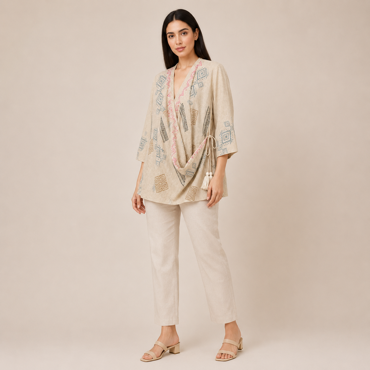 تونيك ملفوف منقوش